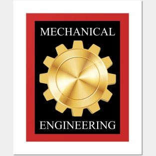 mechanical engineering mechanics engineer with gear image Posters and Art